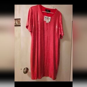 New womans size 2x shimmer dress (95%rayon 5%spandex Lining 100%Polyester)